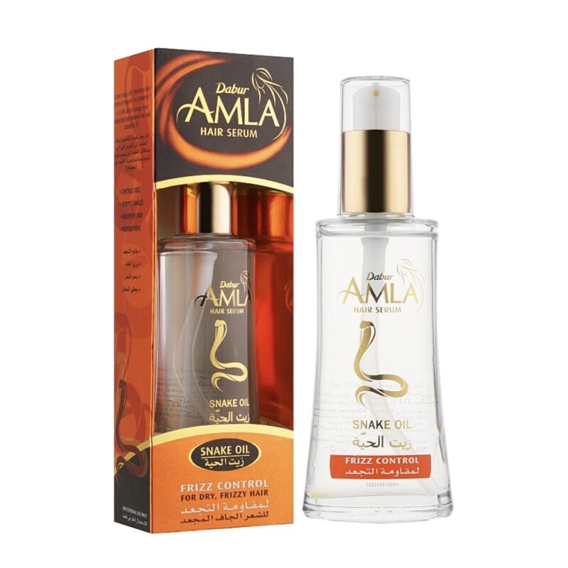 🐍 Sérum capillaire Dabur Amla Snake Oil ( huile de serpent ) – Contrôle des Frisottis 50 ml
