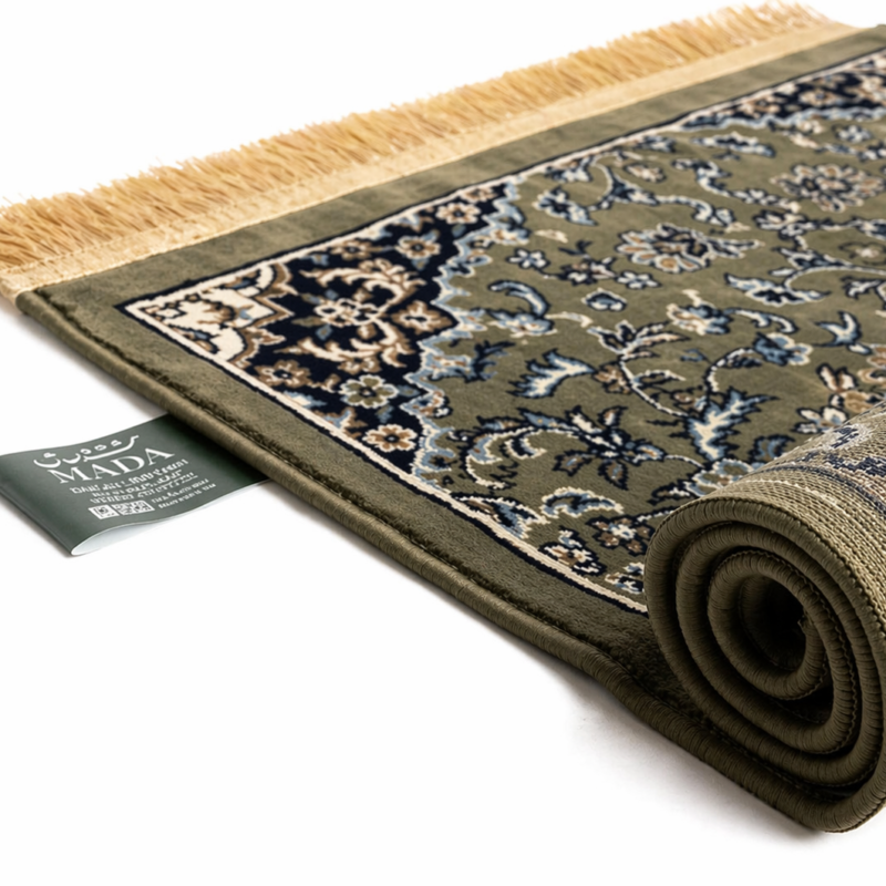 Tapis de prière Rawdah Masjid Nabawi Bordure Doré